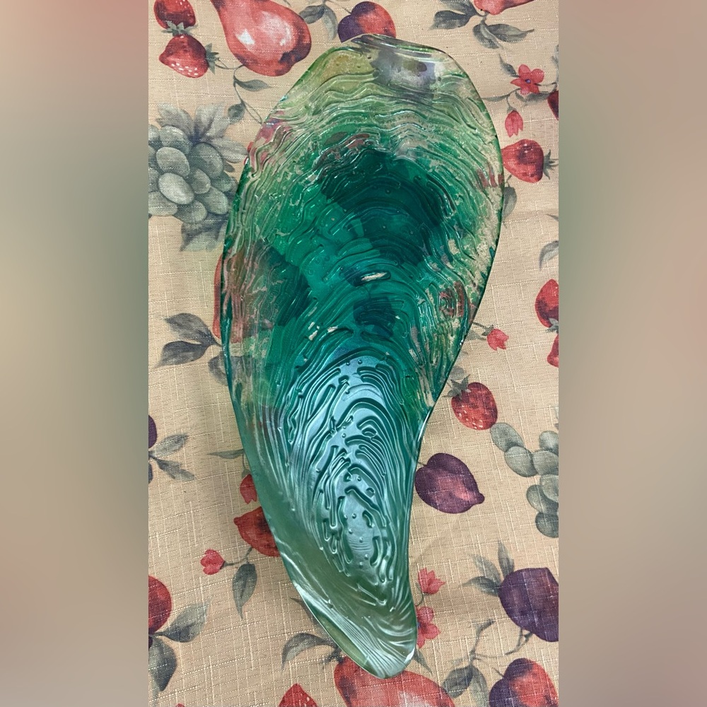 Elegant Green Glass Art Piece